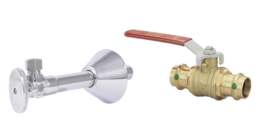 Plumbing Solutions - two different shut off valve options