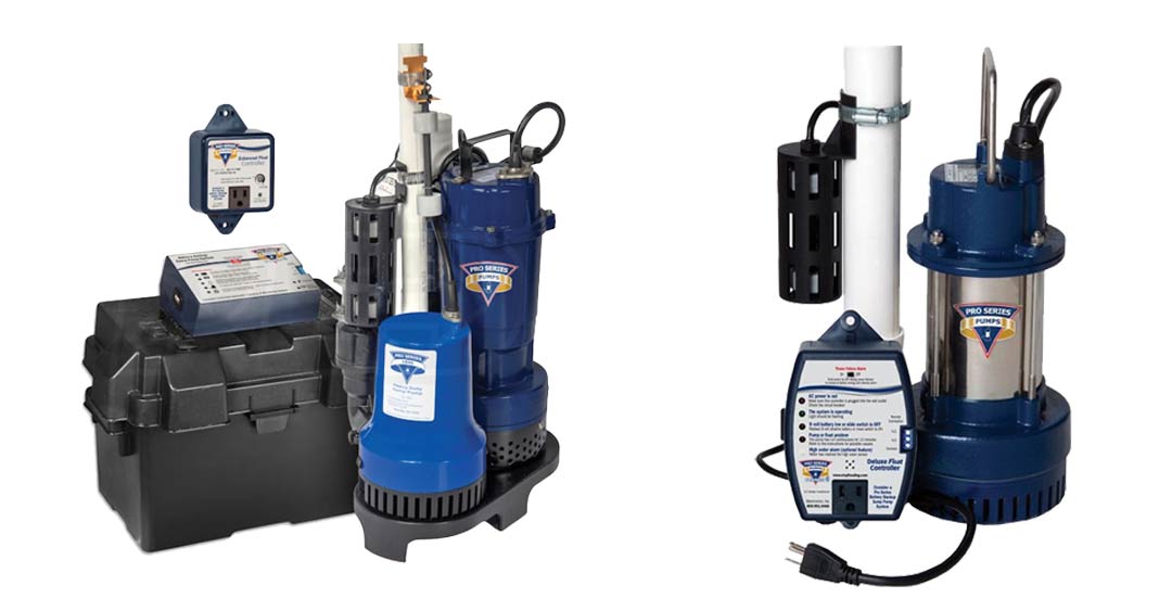 Plumbing Solutions - two different sump pump options