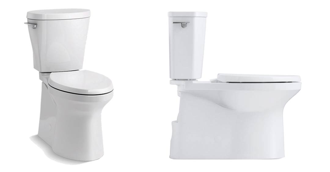 Plumbing Solutions - two different views of a toilet
