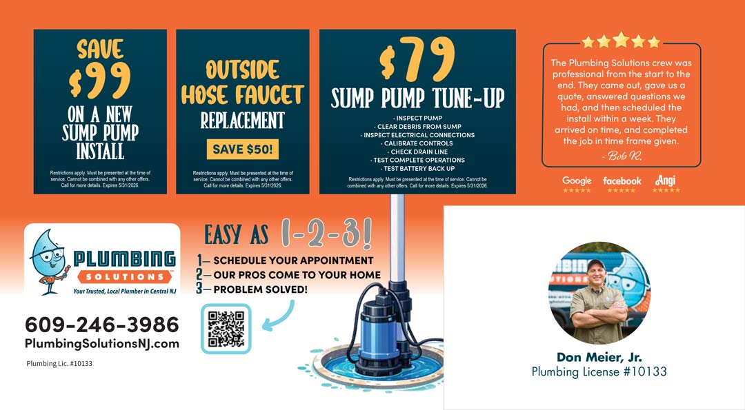 Plumbing Solutions Inc. - April 2025 Coupons for Sump Pumps